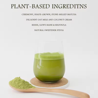 QINSHANTANG Matcha vert biologique certifié en poudre pour boisson au lait, mélange instantané de matcha au lait aux champignons, sachet en vrac, boîte, très bien noté