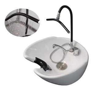 Professioneller 2-in-1 Elektrischer Massage-<span class=keywords><strong>Shampoo</strong></span>-Stuhl mit Keramikwaschbecken, Kopf-SPA-Bett, Haarwasch- und Friseursalonmöbel - Product Image 2