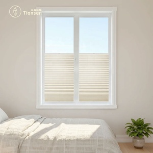 Stores alvéolaires de luxe beiges intégrés, en polyester, style Art Déco, écologiques, imperméables, pour fenêtres coulissantes - Product Image 1
