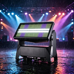 Projecteur Stroboscopique Mobile S2000 Haute Puissance à Double Tube, Étanche IP65 pour Extérieur, Inclinaison 185° °    Contrôlé par DMX512, E27 Concert - Product Image 2