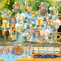 Guirlande en spirale en plastique de style européen allemand, décoration suspendue pour plafonds de pièce, thème Oktoberfest