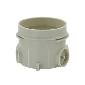 French Back Power Cord Switch Bottom Box Round Plastic PP Junction Box Official Direct Sales