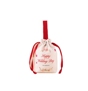 Bolsas de Tela Ecológicas para Dulces con Diseño Floral, Bolsas de Lona de Algodón con Cordón y Logotipo Personalizado - Product Image 1