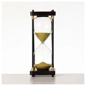 Saibasen High Quality Control Classic Style Wooden Sand Timer Laser Engraving Logo Support Hourglass