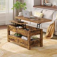Table basse pliante en bois au design moderne multifonctionnel avec rangement, écologique, pour salon et chambre à coucher