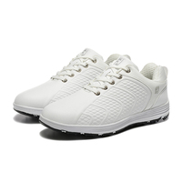 Chaussures de golf et de course décontractées en microfibre blanche Offre Spéciale avec bout rond et semelle intérieure en cuir et EVA pour toutes les saisons