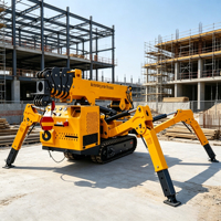 Mini-grue araignée diesel et électrique à double alimentation, grue de levage télescopique hydraulique avec nacelle de travail aérienne en option