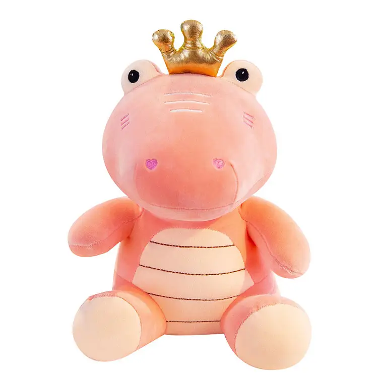 Лидер продаж, креативная хлопковая набивная Подушка лягушка принца, розовая Корона, лягушка, Короткие Плюшевые игрушки, украшение детской комнаты, кукла-животное