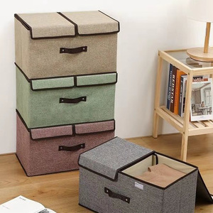 Clothing Organizer Foldable <b>Storage</b> Box With Lid Rectangle Standing Type For Underwear Socks Cosmetics <b>Clothes</b> Drawer <b>Storage</b> - Product Image 1