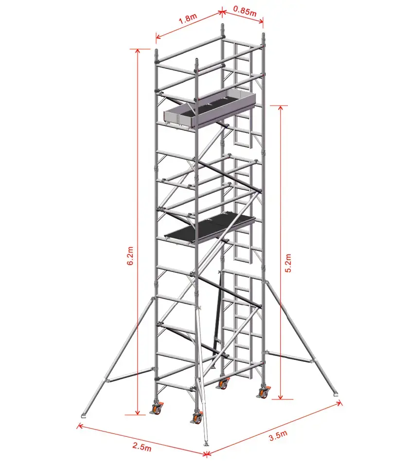 Mobile Adjustable For Construction Hot Sale Low Price 2/6m 10m 12m Multipurpose Aluminium Scaffold Tower