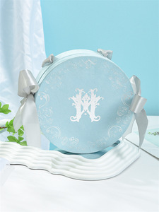 Sang trọng xi lanh kẹo Nước hoa Bao bì hộp tròn hình dạng nhung Hộp Quà Tặng ủng hộ đám cưới hộp cho khách với Ribbon trang trí - Product Image 6