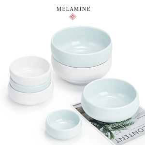 Tazón pequeño de melamina, imitación de porcelana, tazón redondo para uso doméstico en la cocina, juego de color sólido - Product Image 3