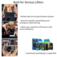 Logo Personnalisable Entraînement Tirage Soulevé de Terre Haltérophilie Force Athlétique Figure 8 Sangies de Levage Deadlifting