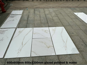 Thiết kế hiện đại vàng tĩnh mạch calacate đá cẩm thạch Carrara Trắng gạch men tráng men sứ gạch lát sàn trong 60x60 và 60x120 kích cỡ - Product Image 6
