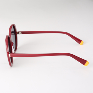 En stock, lunettes de soleil surdimensionnées rouges à monture intégrale en acétate, protection UV400, protection solaire tendance pour femmes - Product Image 5