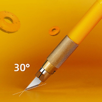 OLFA Jaune AK-5 Précision Art Papier Couteau De Coupe DIY Outil De Sculpture À La Main avec 35 Lames En Acier Au Carbone