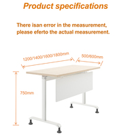 Table de formation pliante trapézoïdale moderne chaise de bureau pour la maison et l'école pour la salle de réunion conférence design de meubles élégants