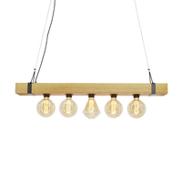 Lustre nordique en bois pour restaurants Design de lampe suspendue rétro antique moderne avec lumière LED Éclairage suspendu unique