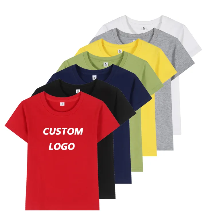 High Quality Custom Logo Tee 100% Cotton Children T-Shirts Kids T-Shirt Girls' Boy'S T-Shirts