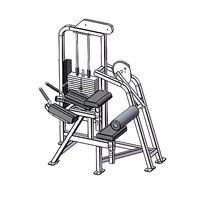 Machine de musculation des fessiers pour la maison avec coussinets d'épaule épais et plateforme de maintien debout pour usage domestique et en club