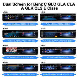 Radio para Auto Android de Doble Pantalla Navihua, Actualización Multimedia con CarPlay y Navegación GPS para Mercedes Benz Clase GLC, C, CLA, GLA y E - Product Image 3
