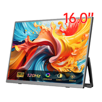Prix promotionnel EIMIO IPS Moniteur portable 16 pouces QHD Type-C, idéal pour les ordinateurs portables à double écran