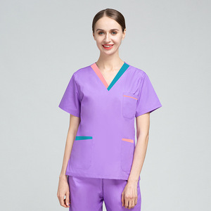 Frauen Sommer Kurzarm Dental Operations saal Bürste Hand Kleidung High-End <span class=keywords><strong>D</strong></span>ünne Chirurgische Arbeits kleidung für Ärzte - Product Image 3