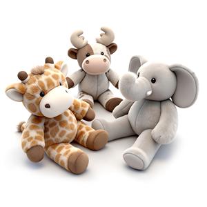 Peluche di Leone, Tigre, Elefante, Alce da 23CM, Regalo Zoo, Giocattoli di Animali Imbottiti, Peluche di Elefante - Product Image 6