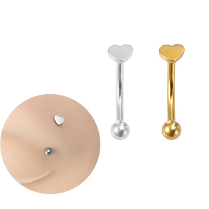 Anillos de <span class=keywords><strong>Ombligo</strong></span> en Forma de Corazón con Rosca Interna de <span class=keywords><strong>Acero</strong></span> Quirúrgico 316L, Joyería para <span class=keywords><strong>Piercing</strong></span> Corporal, Listos para Enviar - Product Image 2