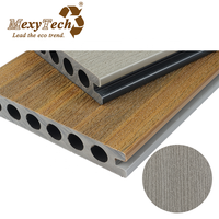 Planche de terrasse composite solide en 2 couleurs en 1 pièce, système de terrasse extérieure ignifuge avec clip de poutre, terrasse en WPC bicolore