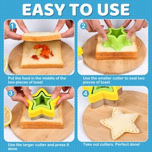 Stainless Steel Sandwich Cutting Sandwich Bread Crimping Mould Toast Cutting <b>Mold</b> Cake <b>Mold</b> Flower Knife Baking <b>Mold</b> Spot - Product Image 3