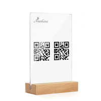 Support d'affichage de code QR en acrylique A4 A5 A6, support de code QR en acrylique en forme de T, support de signalisation de code QR en acrylique, supports de code QR en acrylique transparent