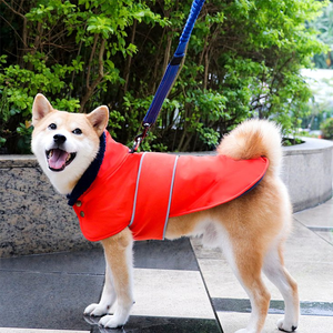 Chubasquero universal para perros grandes, chaqueta impermeable de alta costura, con solapa peluda - Product Image 2