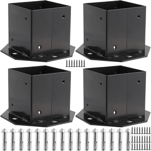 Heavy Duty Metal Stainless Steel 3X3 5X5 6X6 Round Grounded <strong>Fence</strong> <strong>Post</strong> Base Support Plate <strong>Brackets</strong> <strong>for</strong> <strong>Concrete</strong> - Product Image 6