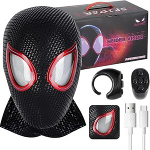 Casco da <span class=keywords><strong>Supereroe</strong></span> con Occhi Mobili e Telecomando, Maschera per Cosplay di Halloween con Luce LED - Product Image 1