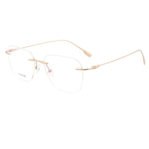 Monturas de Gafas Cuadradas Sin Montura de Titanio Puro 96612, Anti Luz Azul, Ultraligeras, Duraderas, Incluye Estuche para Gafas, Suministro Directo - Product Image 3