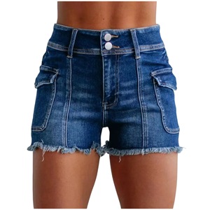 Nouveaux shorts en jean pour femmes 2026, coupe skinny, avec franges, sexy, extensibles, avec poches latérales - Product Image 6