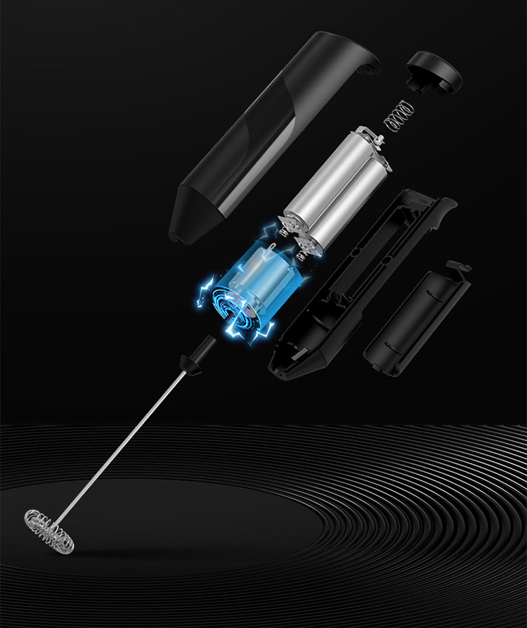 Hot Selling New Kitchen Gadgets ABS Electric Milk Frother Handheld Battery Operated Coffee Foamer Blender Coffee Frother