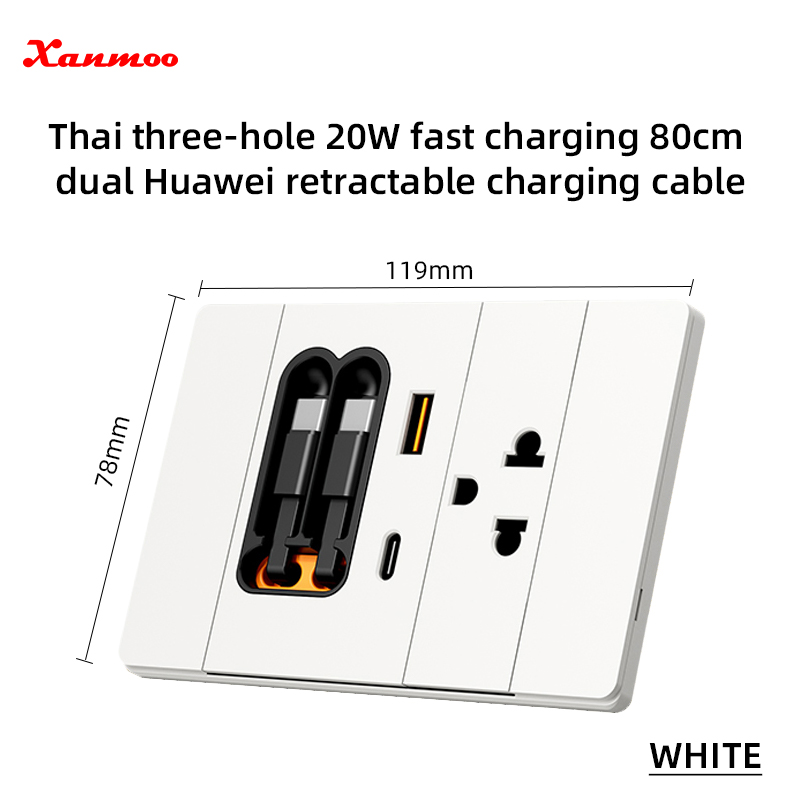 Prise brésilienne-huawei charge rapide 20w