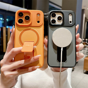 เคสโทรศัพท์แบบพับได้แม่เหล็กด้านในแบบดั้งเดิมสำหรับ iPhone 17 16 15 14 Pro Max พร้อมขาตั้งแบบฝ้า ผิวสัมผัสเนื้อผ้าลินิน ฝาหลังแบบด้าน - Product Image 2