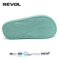 Sandales Cloud pour femmes avec semelle épaisse texturée en feuille 3D, pantoufles coussin antidérapantes vert menthe pour la gym et le spa