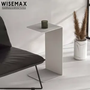 WISEMAX เฟอร์นิเจอร์Nordic Minimalistเฟอร์นิเจอร์บ้านโลหะด้านข้างโต๊ะกาแฟโซฟาโต๊ะเข้ามุมโต๊ะข้างเหล็กสําหรับห้องนั่งเล่น