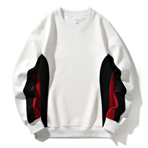 Spring and autumn men's plus-size round neck sweater fashion color <b>matching</b> pullovers to increase trend of <b>long</b>-sleeved sports - Product Image 4