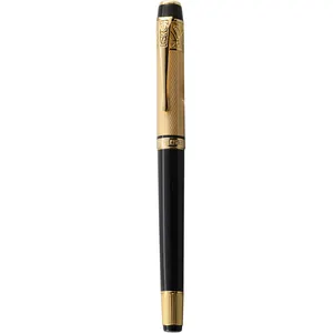 HERO-200B 14K Penna Stilografica D'oro di Alta Qualità di Lusso di Affari di Colore Oro Nero Incisione in Ottone Vernice made in China