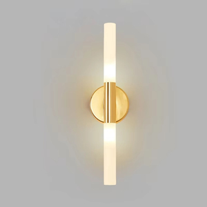 Lámpara <span class=keywords><strong>de</strong></span> Pared Moderna <span class=keywords><strong>de</strong></span> Tubo Metálico <span class=keywords><strong>para</strong></span> <span class=keywords><strong>Baño</strong></span>, Dormitorio, Vestíbulo, Lavadero, Sala <span class=keywords><strong>de</strong></span> Estar, Aplique <span class=keywords><strong>de</strong></span> Pared Dorado/Negro, Luz LED <span class=keywords><strong>para</strong></span> Espejo, Arriba y Abajo - Product Image 1