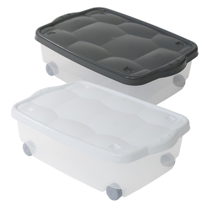 Boîte de rangement Tartarugo 600x400x185mm en plastique avec couvercle pour l'organisation à la maison ou au bureau - Product Image 2