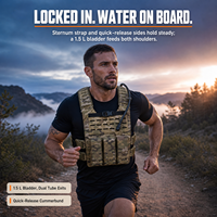 Gilet tactique de course à pied pour hommes découpé au laser, motif camouflage, porte-plaques réglable 40 LB avec poches pour plaques 10x12 et hydratation 1,5 L
