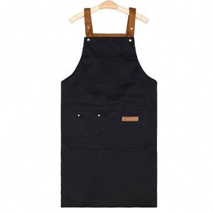 Delantal de Cocina Ajustable Unisex con Logotipo Personalizado, Impermeable y Resistente al Aceite, sin Mangas, para Técnicos de Uñas, Bares, Salones de Belleza y Cafeterías - Product Image 3