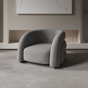 आधुनिक आर्मचेयर छोटे टेडी बुलिंग आर्म क्वेंट लिविंग रूम मखमली कुर्सी लाउंज सोफा एकल सीटर सोफा - Product Image 5