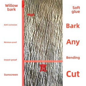 Planta Artificial de PVC de estilo Pastoral, corteza de <span class=keywords><strong>sauce</strong></span> simulada para decoración de paisaje, tubería de alcantarillado y poste eléctrico, paquete de corteza falsa - Product Image 5